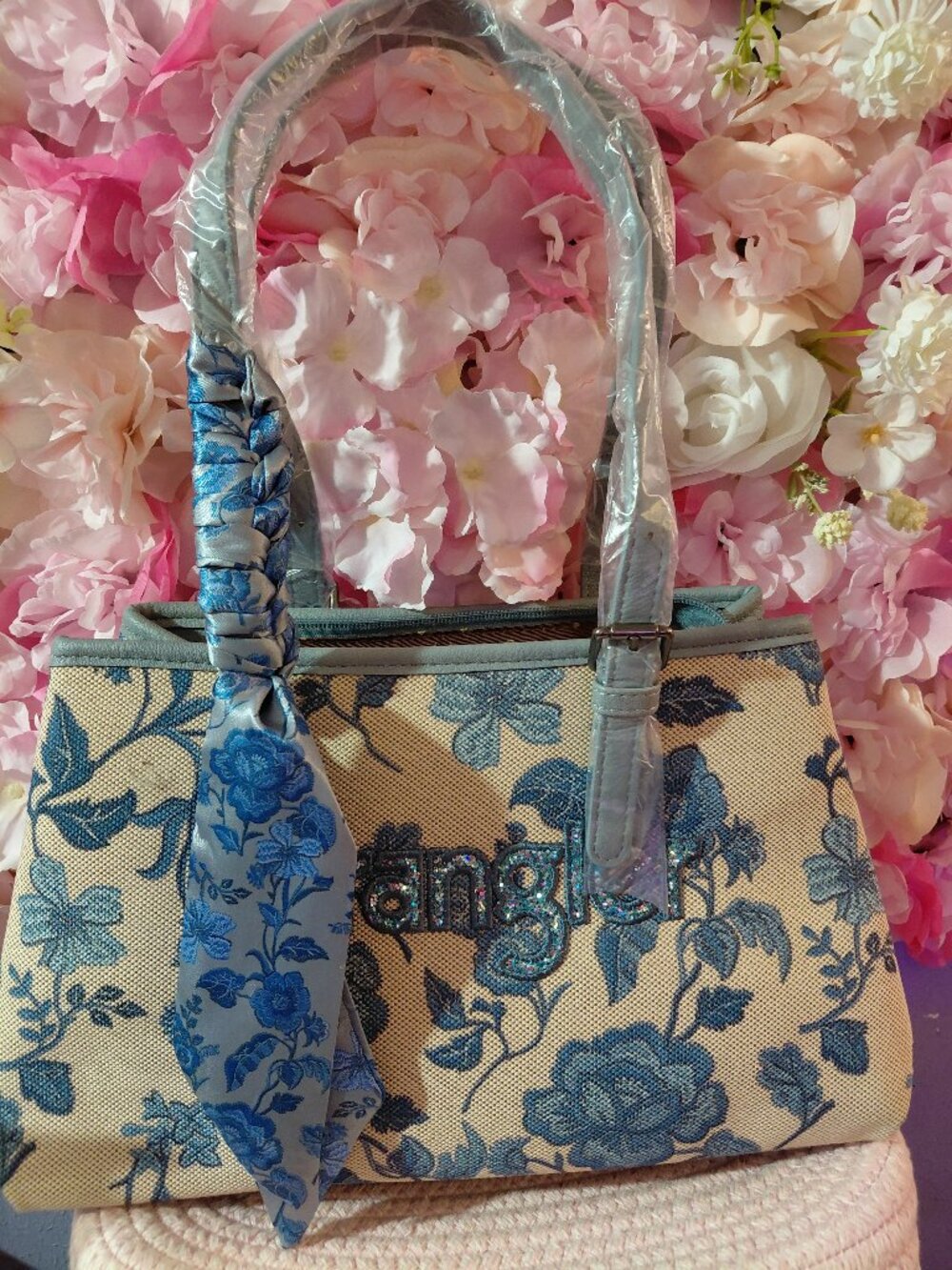 Wrangler Floral Whisper Satchel Vintage Embroidered Purse with Shoulder Strap